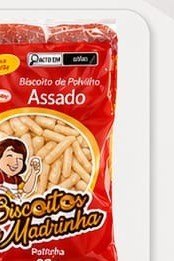 Pacote de Peta Palitinho 80g — biscoito de polvilho assado formato palitinho, sem glúten, da Biscoitos da Madrinha, Goiânia