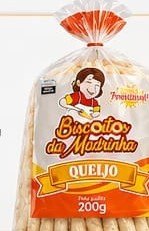 Pacote de Peta Palito sabor Queijo 200g — biscoito de polvilho artesanal sem glúten da Biscoitos da Madrinha, Goiânia-GO